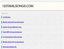 Tablet Screenshot of 123tamilsongs.com